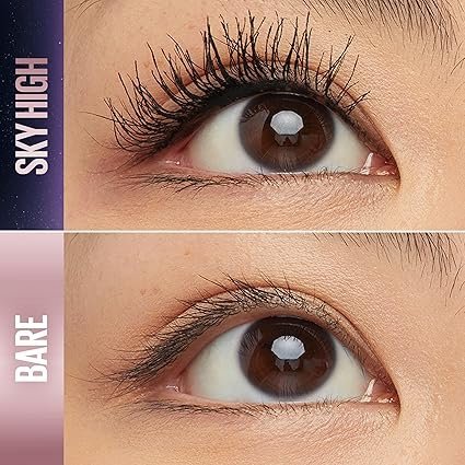 Maybelline Lash Sensational Sky High Washable Mascara Makeup, Volumizing, Lengthening, Defining, Curling, Multiplying, Buildable Formula, Blackest Black, 1 Count - Image 2