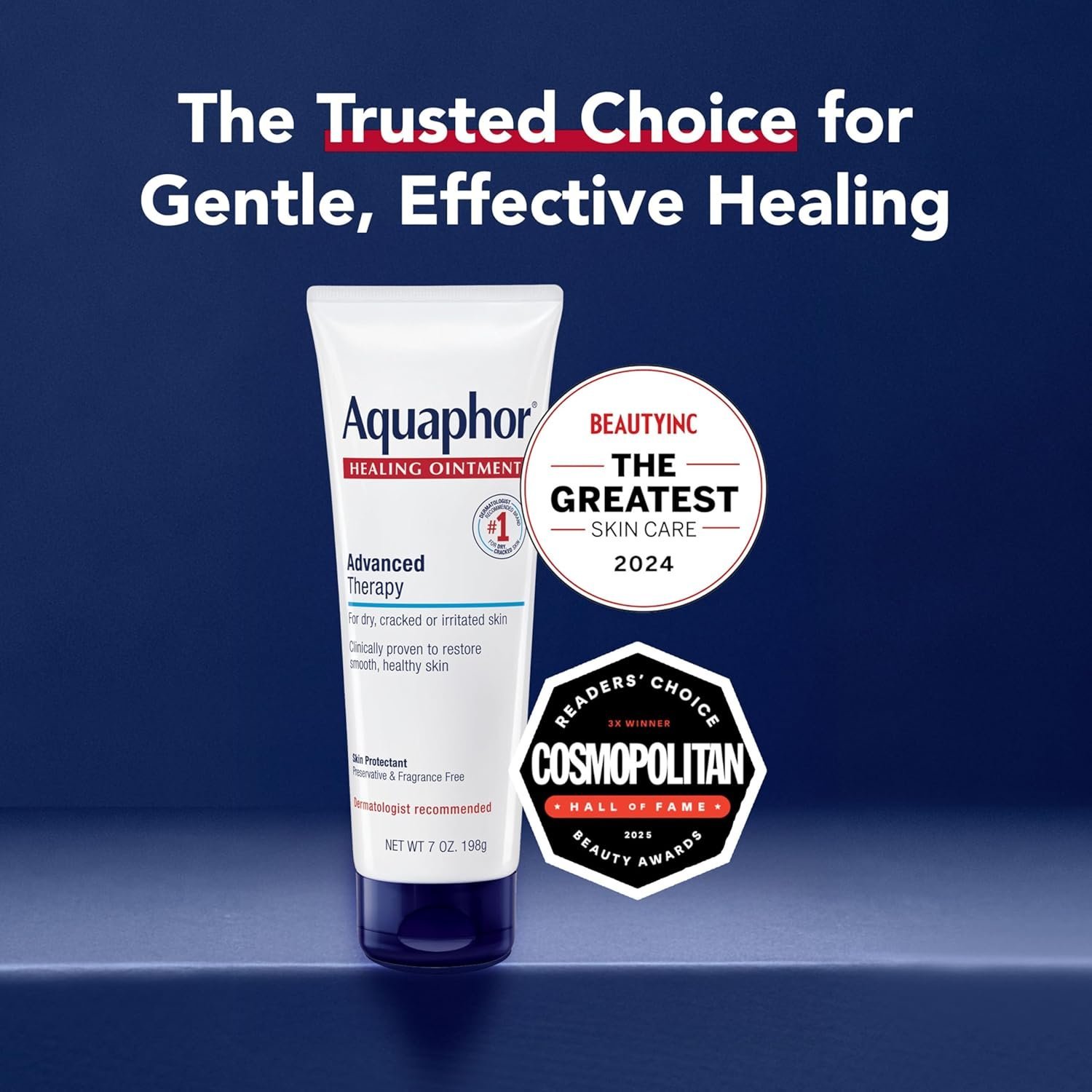 Aquaphor Healing Ointment Advanced Therapy Skin Protectant, Dry Skin Body Moisturizer, 7 Oz Tube - Image 2