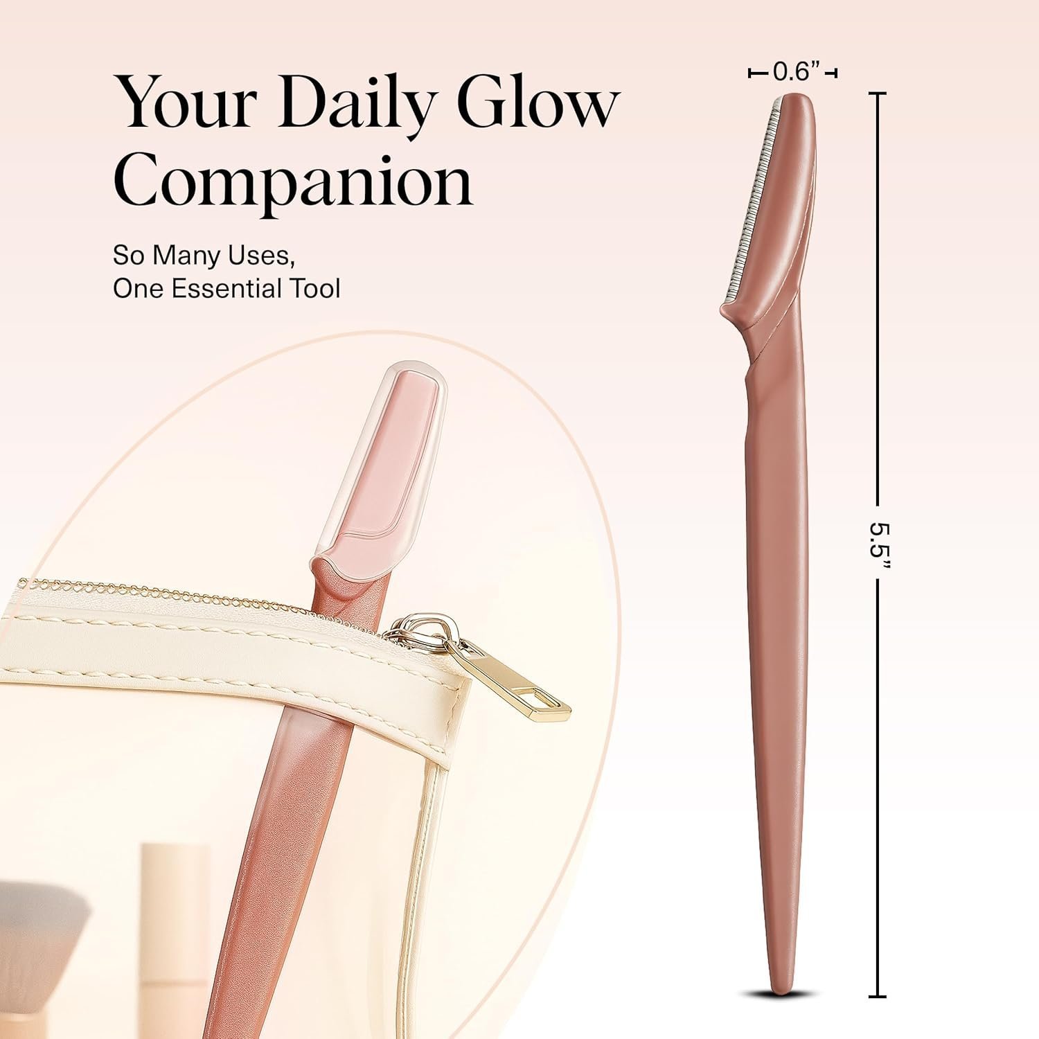 Kitsch Dermaplane Razor for Women Face – Face Razors for Women & Men, Eyebrow Trimmer & Face Shaver – Exfoliating Facial Razor & Skin Care Tool for Smoother Skin - Terracotta, 12 pcs - Image 5
