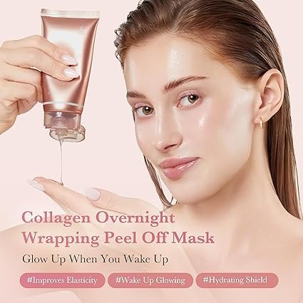 Medicube Wrapping Mask Collagen Overnight Peel Off Facial Mask | Elasticity & Hydration Care, Reduces Sagging & Dullness | Hydrolyzed Collagen For Glowing Skin | Korean Skin Care, 2.53 fl.oz - Image 3