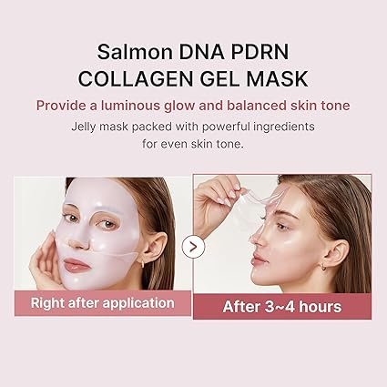 Medicube Salmon DNA PDRN pink collagen jelly gel mask | overnight face mask for glass glow skin- elasticity, hydrating, firming and moisturizing | korean skincare, 28g, 4ea - Image 2