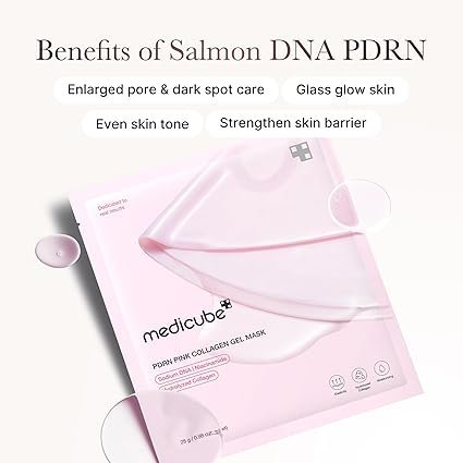 Medicube Salmon DNA PDRN pink collagen jelly gel mask | overnight face mask for glass glow skin- elasticity, hydrating, firming and moisturizing | korean skincare, 28g, 4ea - Image 3