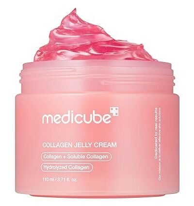 Medicube Jelly Cream with Collagen, Niacinamide | Freeze-Dried Hydrolyzed Collagen for Skin Barrier Hydration & 24H Glow | Plumper, Firmer looking skin | 3.71 fl.oz