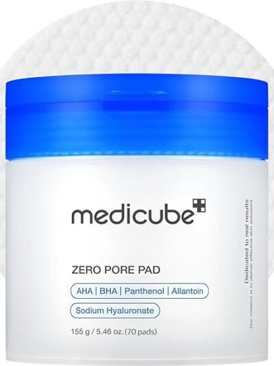 Medicube Toner Pads Zero Pore Pad 2.0 | Dual-Textured Facial Pad for Pore Care with 4.5% AHA Lactic Acid, 0.45% BHA Salicylic Acid | Ideal for All, Korean Skin Care, 70 Pads (1 Pack)