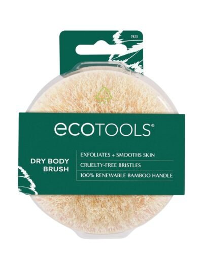 EcoTools Dry Body Brush, Cruelty-Free Bristles Exfoliate & Smooth Skin, Dry Brushing Removes Flaky Skin, May Help Improve Circulation & Tone, Eco-Friendly Skincare Tool, Vegan & Cruelty-Free, 1 Count
