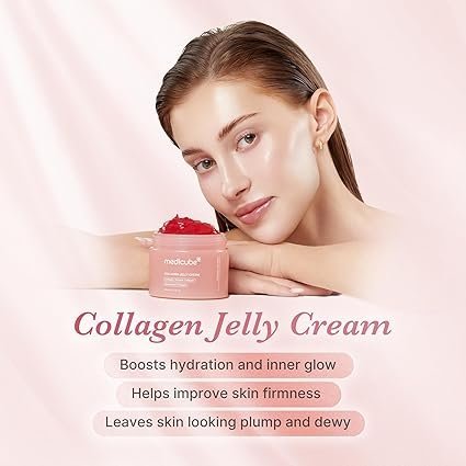Medicube Jelly Cream with Collagen, Niacinamide | Freeze-Dried Hydrolyzed Collagen for Skin Barrier Hydration & 24H Glow | Plumper, Firmer looking skin | 3.71 fl.oz - Image 2