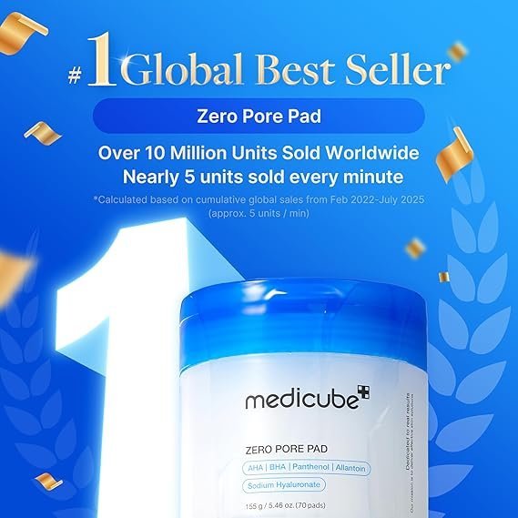 Medicube Toner Pads Zero Pore Pad 2.0 | Dual-Textured Facial Pad for Pore Care with 4.5% AHA Lactic Acid, 0.45% BHA Salicylic Acid | Ideal for All, Korean Skin Care, 70 Pads (1 Pack) - Image 2