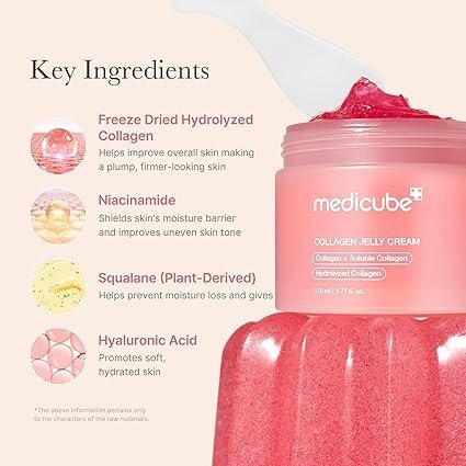 Medicube Jelly Cream with Collagen, Niacinamide | Freeze-Dried Hydrolyzed Collagen for Skin Barrier Hydration & 24H Glow | Plumper, Firmer looking skin | 3.71 fl.oz - Image 3