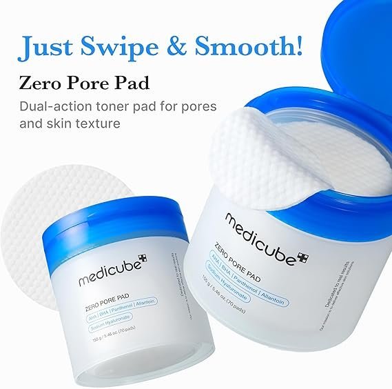 Medicube Toner Pads Zero Pore Pad 2.0 | Dual-Textured Facial Pad for Pore Care with 4.5% AHA Lactic Acid, 0.45% BHA Salicylic Acid | Ideal for All, Korean Skin Care, 70 Pads (1 Pack) - Image 3