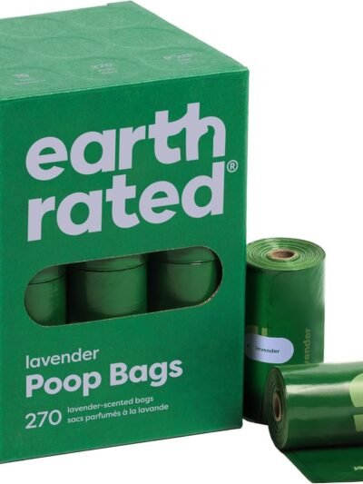 Earth Rated Poop Bags for Dogs, Guaranteed Leak Proof and Extra Thick Waste Bag Refill Rolls, Lavender Scented, 270 Bags
