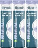Cliganic Premium Cotton Rounds for Face (300 Count) - Makeup Remover Pads, Hypoallergenic, Lint-Free | 100% Pure Cotton