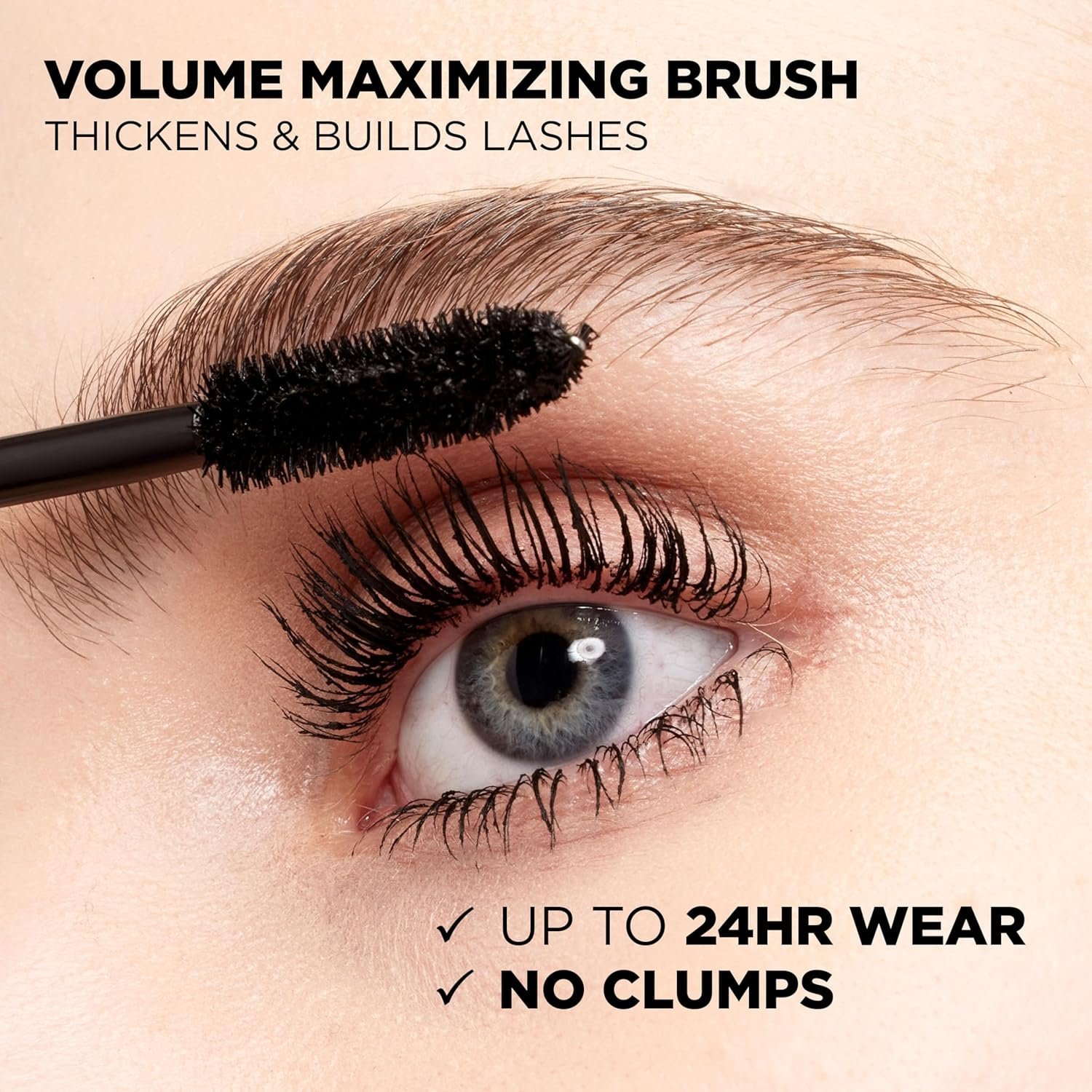 L’Oreal Paris Original Voluminous Mascara, Building Mascara Volume and Length Formula, Washable, Blackest Black, 0.26 Fl Oz., 1 Count - Image 4