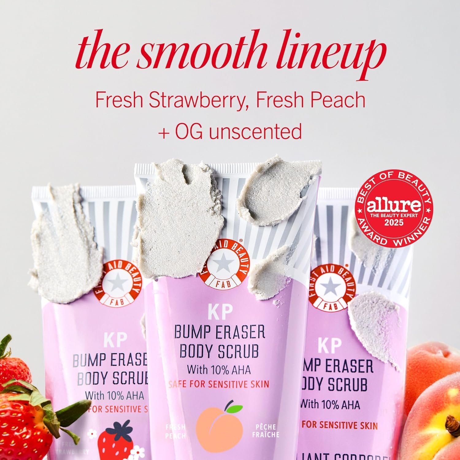 First Aid Beauty - KP Bump Eraser Body Scrub with 10% AHA, Keratosis Pilaris Skin Exfoliater with Glycolic and Lactic acids, Helps Reduce Chicken Skin Bumps, Safe for Sensitive Skin, 10 oz - Image 5