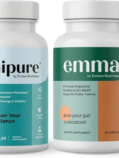 Emma Gut Health & Elimipure Cleanse Bundle – Complete Digestive Detox Bundle for Bloating, Metabolism, and Microbiome Support | Leaky Gut Repair, Colon Cleanse & IBS Relief