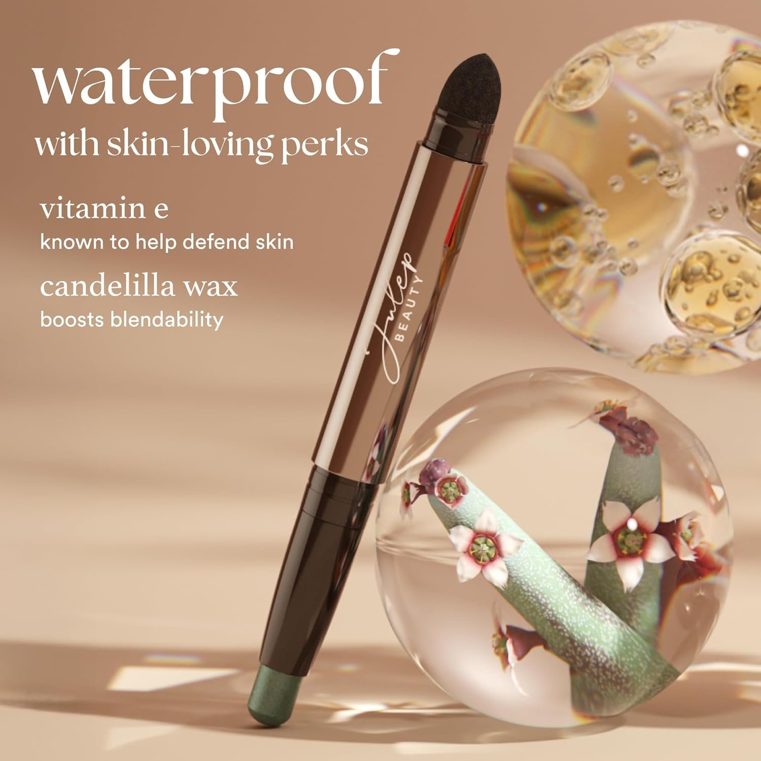 Julep Eyeshadow 101 Cream-to-Powder Waterproof Shadow Stick – Champagne Shimmer – Long-Lasting, Crease-Proof, Medium Golden-Beige Shimmer Cream Eyeshadow with Built-in Smudger - Image 5