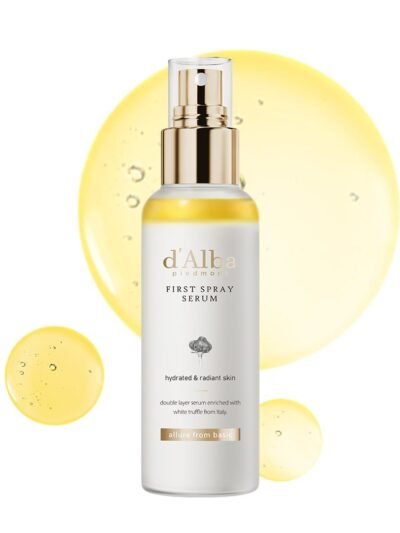D'alba Piedmont Italian White Truffle First Spray Serum, Vegan Skin Care, Light-weight Face Moisturizer, Glow Serum for Radiant Skin, Non Comedogenic, All In One Mist, Korean Skin Care (3.38 fl oz.)