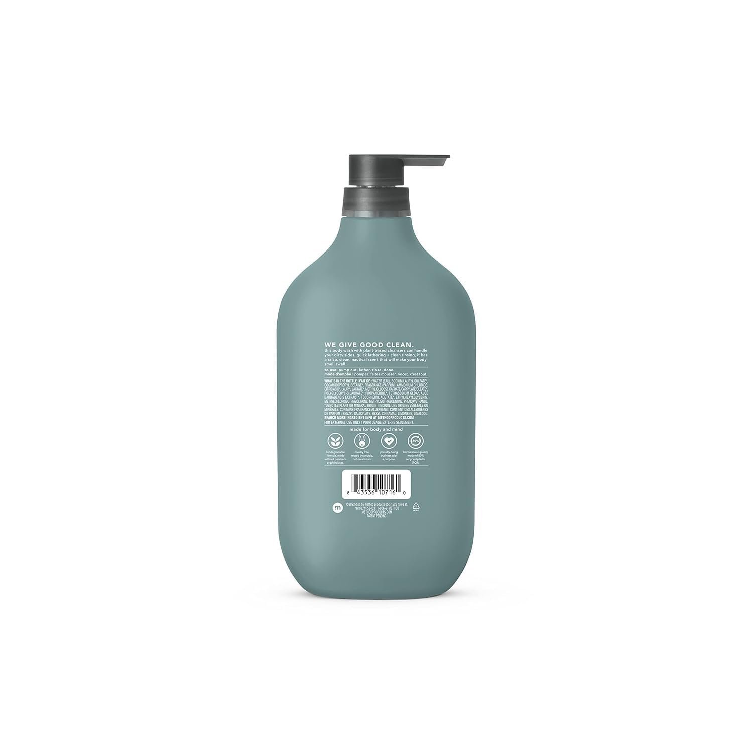 Method Body Wash, Sea + Surf, Paraben and Phthalate Free, 28 oz, (Pack of 1) - Image 3
