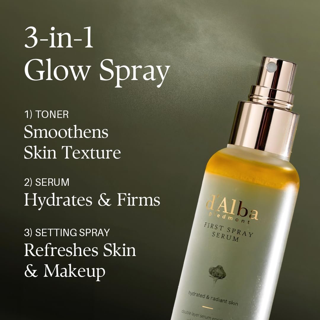 D'alba Piedmont Italian White Truffle First Spray Serum, Vegan Skin Care, Light-weight Face Moisturizer, Glow Serum for Radiant Skin, Non Comedogenic, All In One Mist, Korean Skin Care (3.38 fl oz.) - Image 4