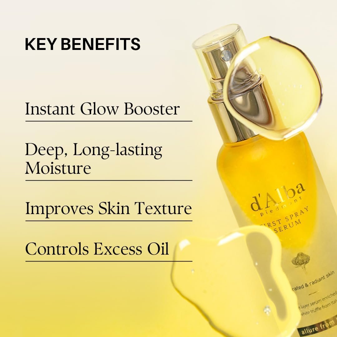 D'alba Piedmont Italian White Truffle First Spray Serum, Vegan Skin Care, Light-weight Face Moisturizer, Glow Serum for Radiant Skin, Non Comedogenic, All In One Mist, Korean Skin Care (3.38 fl oz.) - Image 5