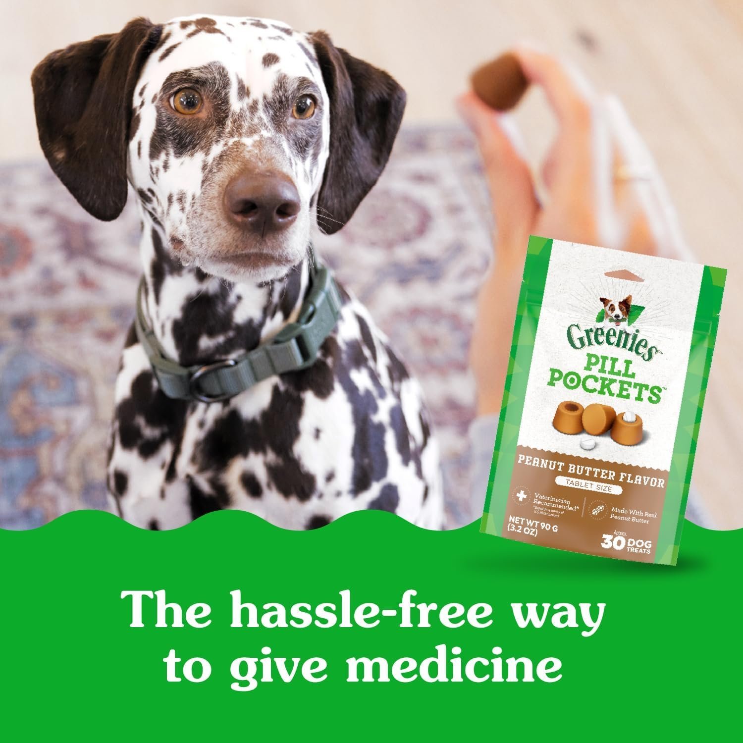 Greenies Pill Pockets for Dogs, Large Size Soft Dog Treats, Peanut Butter Flavor, 15.8 oz. Pouch - Image 5