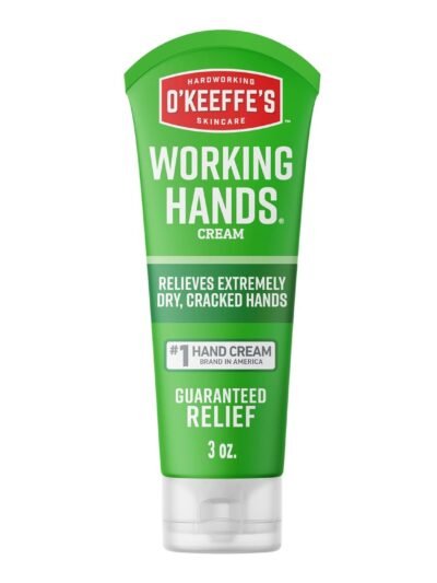 O'Keeffe's Working Hands Hand Cream for Extreme Dryness - 3 oz Travel Size Tube (1 Pack) - Repairing Skincare for Cracked, Dry Hands