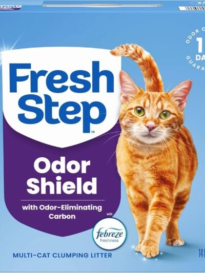 Fresh Step Clumping Cat Litter, Multi-Cat, Long Lasting Odor Control Kitty Litter with Activated Charcoal, Low Dust Formula, 14 lb