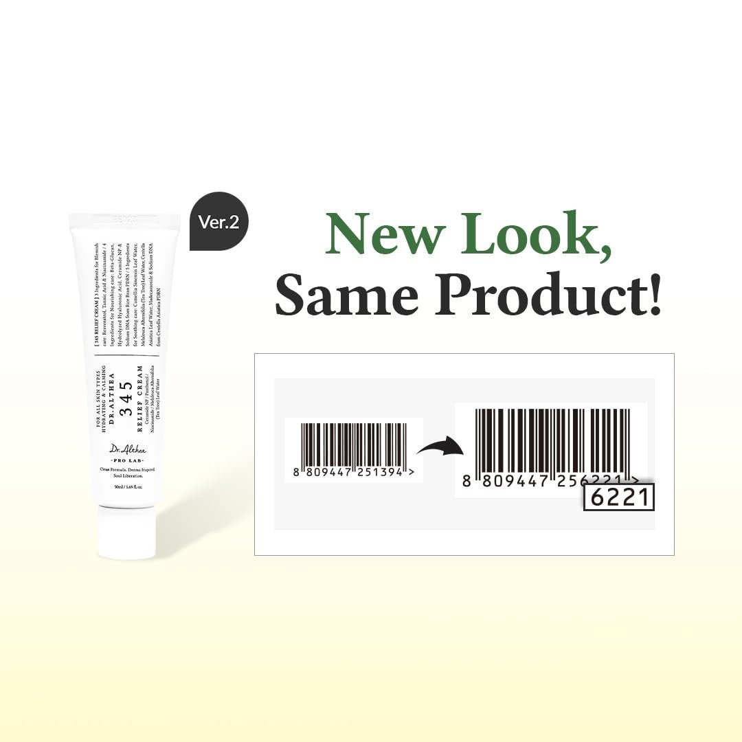 Dr.Althea 345 Relief Cream | Moisturizer for Soothing Recovery and Blemish Care with PDRN & Niacinamide | Korean Vegan Skin Care for All Skin Types, 1.69 Fl Oz (Ver.2 - Pack of 1) - Image 2