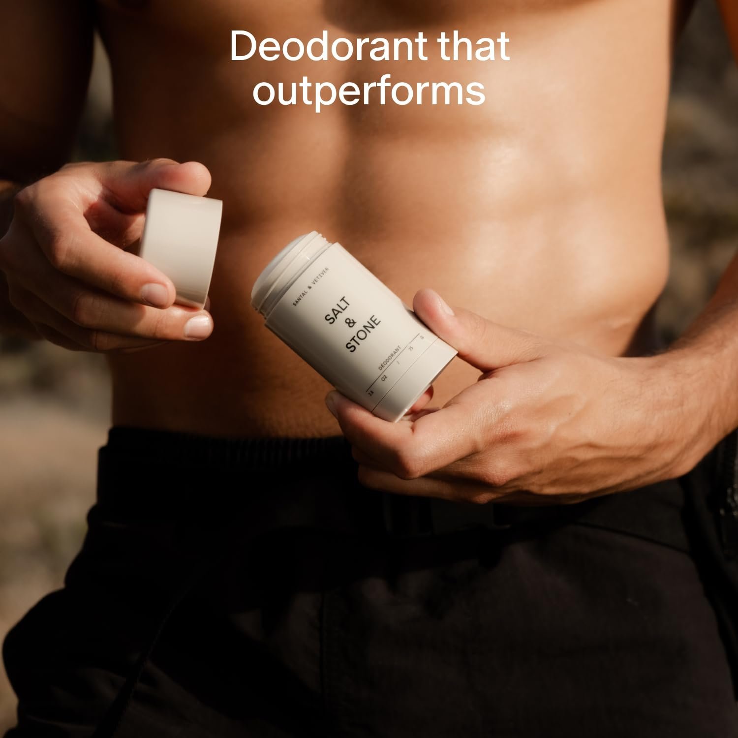 SALT & STONE Aluminum Free Deodorant | Extra Strength 48 Hour Protection for Women & Men | Made with Seaweed Extracts, Niacinamide & Prebiotics (Santal & Vetiver) - Image 4