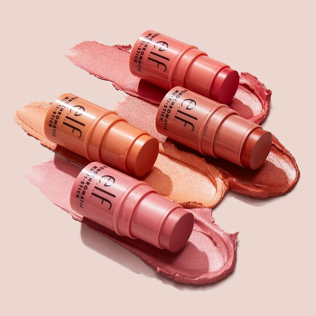 E.l.f. Monochromatic Multi Stick, Luxuriously Creamy & Blendable Color, For Eyes, Lips & Cheeks, Dazzling Peony, 0.17 Oz - Image 4