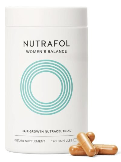 Nutrafol Women's Balance Hair Growth Supplements, Ages 45 and Up, Clinically Proven for Visibly Thicker Hair and Scalp Coverage, Dermatologist Recommended - 1 Month Supply