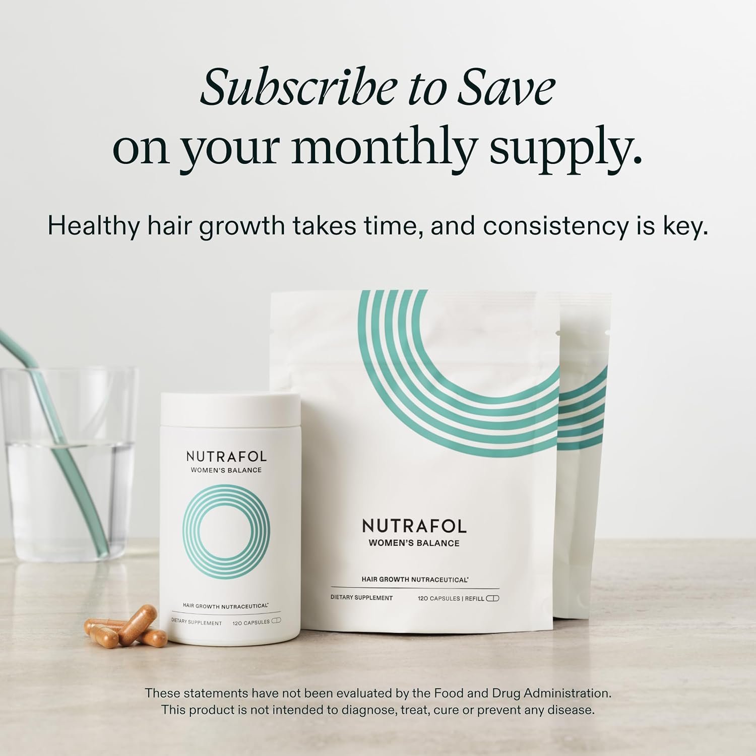 Nutrafol Women's Balance Hair Growth Supplements, Ages 45 and Up, Clinically Proven for Visibly Thicker Hair and Scalp Coverage, Dermatologist Recommended - 1 Month Supply - Image 5