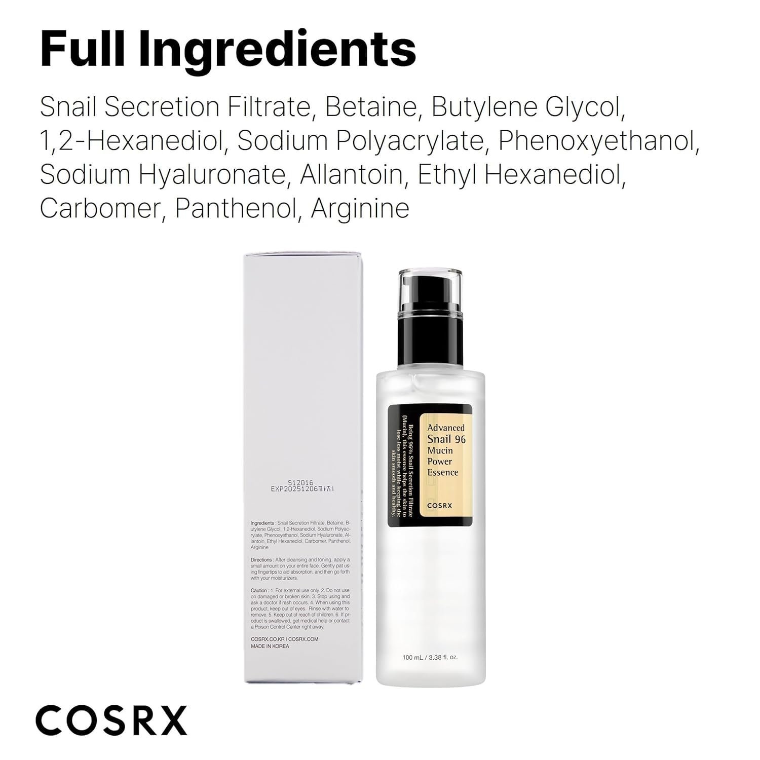 COSRX Snail Mucin Repairing Serum 100ml, Hydrating Serum for Face with Snail Secretion Filtrate for Dull Skin & Fine Lines, Korean Skin Care - Image 6