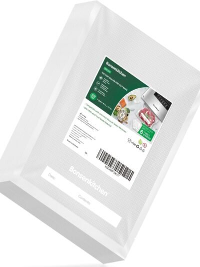 Bonsenkitchen Precut Vacuum Sealer Bags 100 Count, 8 in x 12 in Quart Size
