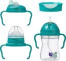 Lansinoh b.box Starter Cup Set, Tropical Sea, 1 Cup with 4 Lids