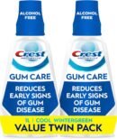 Crest Gum Care Mouthwash, Cool Wintergreen, CPC Antigingivitis/Antiplaque Oral Rinse 1L (33.8 fl oz), Pack of 2, Alcohol Free for Adults