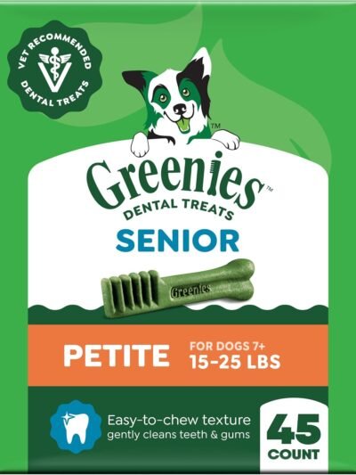 Greenies Senior Petite Size Adult Natural Dental Dog Treats, 45 Count
