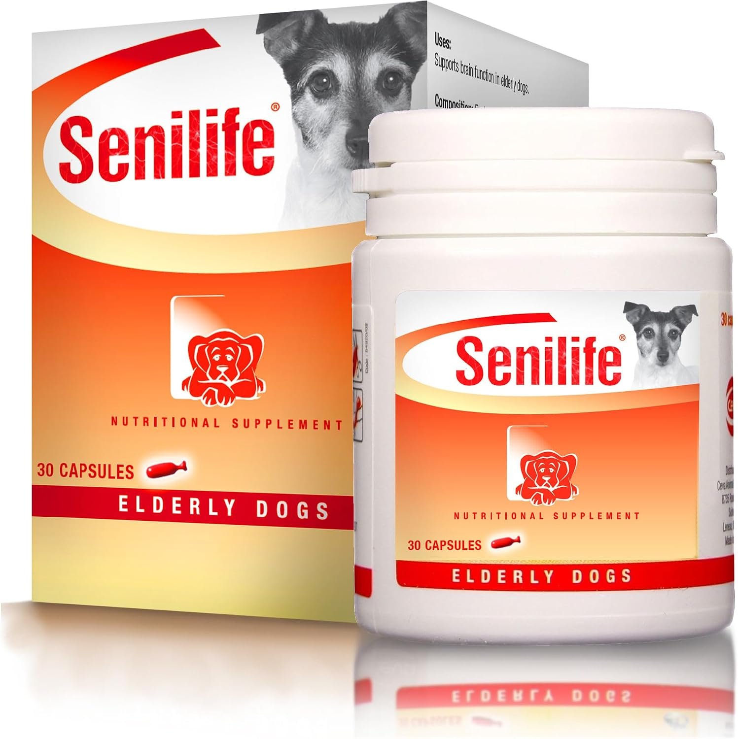 Senilife Cognitive Support Capsules for Senior Dogs, Brain Health & Cognitive Function Supplement, Supports Memory & Mental Alertness, 30 Capsules