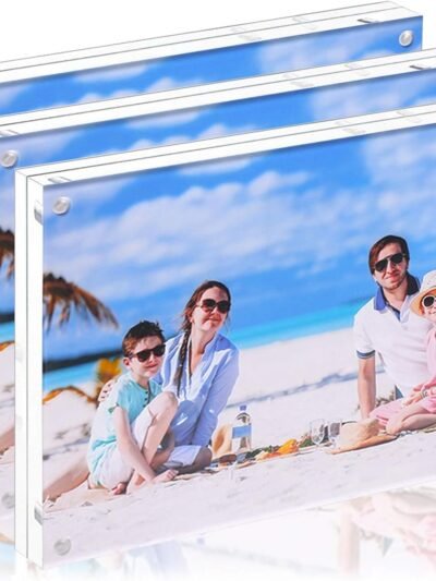3Pack 8x10 Acrylic Photo Frames Double Sided Magnetic Picture Frame