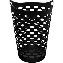 (2 pack) Flex Carrying Handles Laundry Hamper, Black, Adult